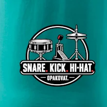 Snare kick hi-hat opakovat - bubenické trio