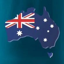 Austrálie - vlajka mapa