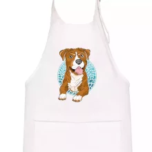 Americký staford kreslený v kolečku (Pecka design)