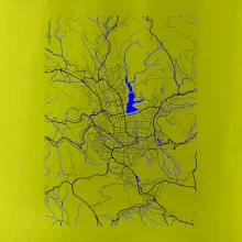 Jablonec nad Nisou - Mapa s vodními toky