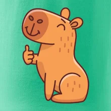 Kapybara s palcem nahoru