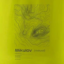 Mikulov - vrstevnice v obdélníku