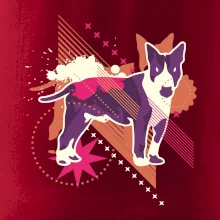 Pes abstrakce fialový