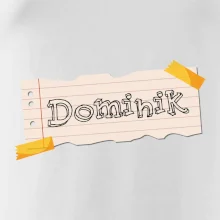 Papírek se jmenovkou - vlastní jméno