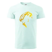 Hlava cyklista zlatá