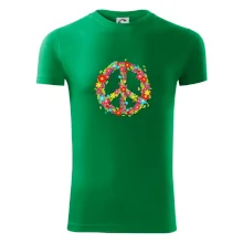 Peace symbol červené květiny