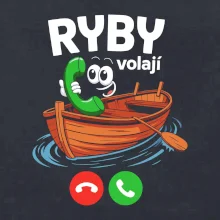 Karikatura ryby volají