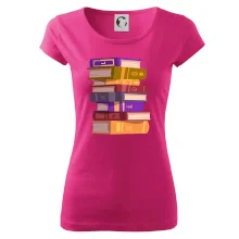 Knihomol stojící knihy