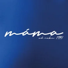 Psací nápis máma s ročníkem