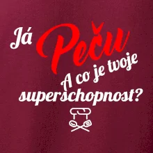 Já peču - tvoje superschopnost? šikmý nápis