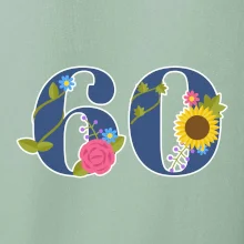 Květinové číslo kreslené - 60