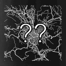 Mapy měst černobílé - Vaše město