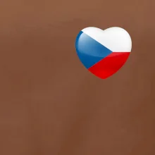 Česká vlajka srdce - pravé prso