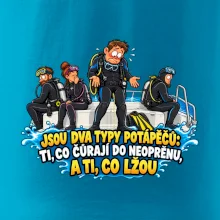 Dva typy potápěčů v neoprenu