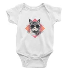 Kočka umělkyně s brýlemi