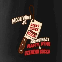 Vůně nafty dýmu a uzeného bůčku