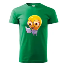 Žárovka přemýšlí nad knihou