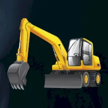 Bagr bez nápisu ze předu Bagr bez nápisu ze předu