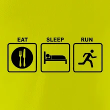 Eat sleep run čtverce