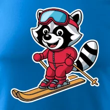 Mýval na lyžích - kreslený