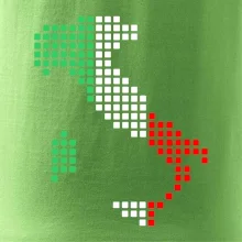 Itálie obrys vlajka