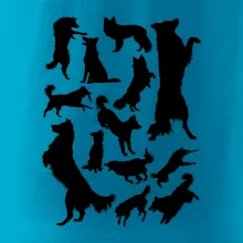 Border kolie siluety