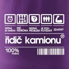 Čárový kód řidič kamionu