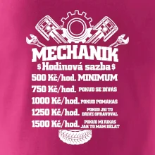 Mechanik - hodinová sazba