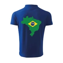 Brazílie vlajka v mapě