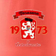 Narozena v Československu - Přelepený znak 1973