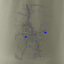 Vrchlabí - Mapa s vodními toky