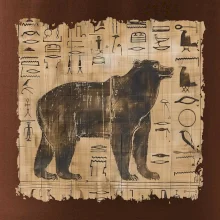 Egyptské hieroglyfy medvěd