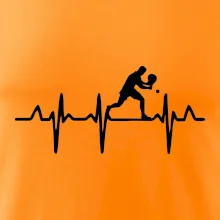 EKG stolní tenista stojící