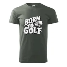 Born to golf černobílý drsný potisk