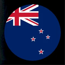Nový Zéland - Vlajka kulatá velká