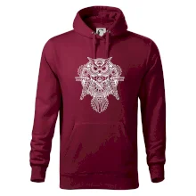 Steampunk sova černobílá