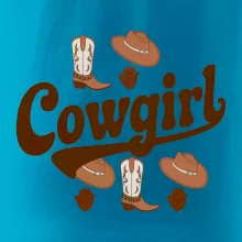 Cowgirl nápis a oblečení