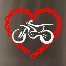 Moto srdce řetěz - enduro