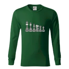 Šachové figurky v řadě - kreslené