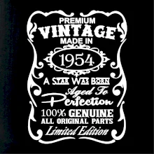 Vintage Etiketa - 1954