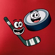 Parové triko - Puk a hokejka