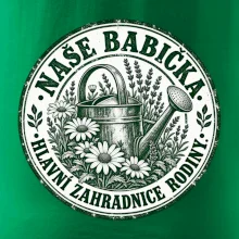 Naše babička hlavní zahradnice rodiny vintage konev