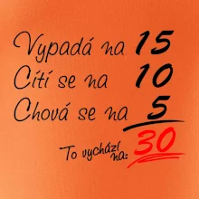 Vypadá, cítí se, chová se - 30 let