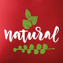 Natural - nápis v listech