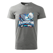 Badmintonová raketa s košíčkem eat sleep repeat