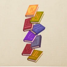 Knihomol letící knihy