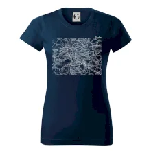 Mapy měst černobílé Praha