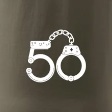 Narozeninové tričko pro policajta - pouta 50