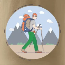 Barevný párový motiv na hory