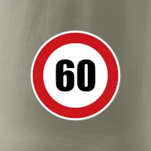 Dopravní značka - omezení rychlosti 60